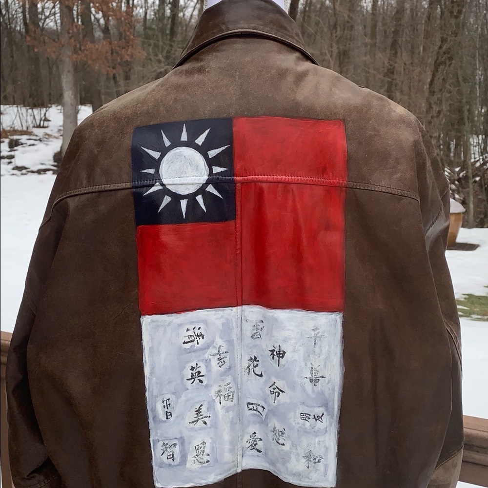 Painted Flying Tigers A2 leather Jacket WWII